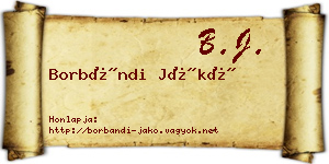 Borbándi Jákó névjegykártya